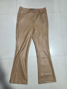 Faux Leather Kick Flare Pants A1/01