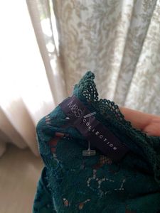Emerald Surplus Lace Cotton Top