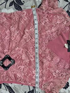 Pink Lace Work Top.