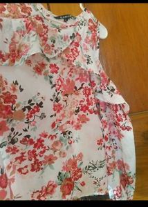 Floral Cold Shoulder Top