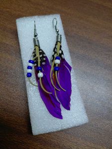 Feather Drop Earrings