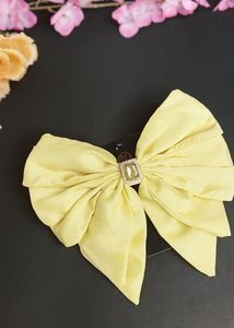 Yellow Bow Hair Clip