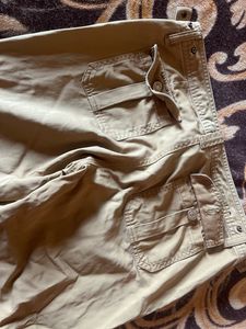 BEIGE BROWN SIX POCKET CARGO