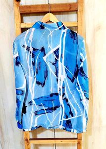 Blue Printed Shirt Size-42-44