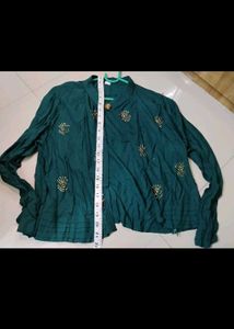 Teal Embellished Jacket