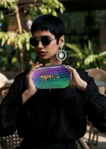 SABYASACHI CROCO LEATHER PREMIUM CLUTCH WD BOX