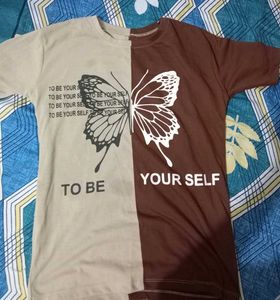 Color Block Butterfly Graphic Tee Oversized