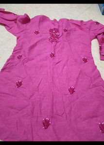 Elegant Pink Embroidered Kurta