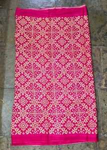 Khadi Silk Ajarakh Printed Saree