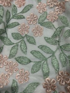 Elegant White &amp; Green Embroidered Shirt