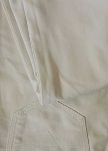 White Pant Cotton Mix Stretchable