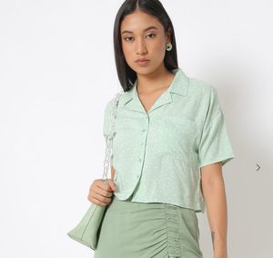 Oversized Crop Shirt