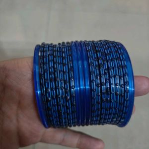 Vintage Blue Sparkle Bangles