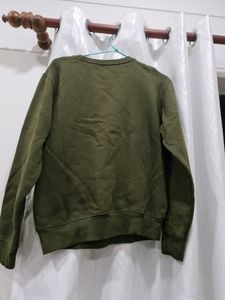 Sweatshirt In Olive Colour