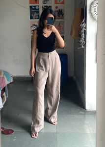 Linen Wide Leg Pants And Top