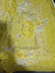 Elegant Green Printed Saree