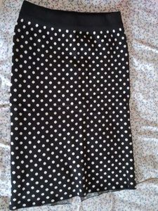 Polka Dotted Black Skirt
