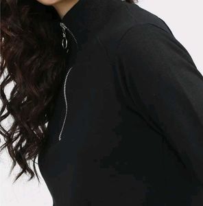 Black Pullover with Zipper