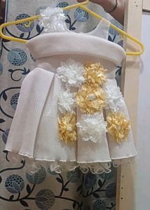 Beautiful Frock With Flower Detailing
