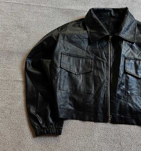 Cropped Leather Jacket For Women