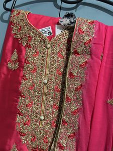 Pink Embroidery Suit With Full  Embroideryduppta