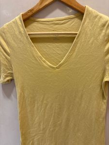 Yellow V-Neck T-Shirt