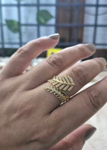 Statement Anti-Tarnish Leaf Design Ring