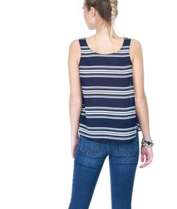 Navy Blue and White Top