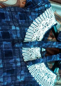 Trendy &amp; Soft Blue Plaid Dress | Back Zip | Elegan