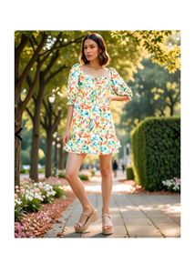 shein florel printed dress