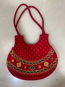 Handcrafted Red Purse