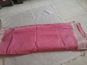 Cotton Baby Pink Saree