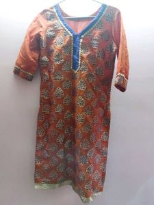 Orange Festive kurti