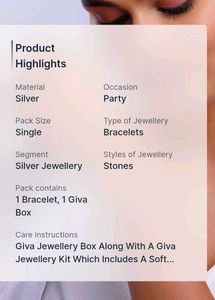 GIVA 925 REAL SILVER Bracelet (Rose Gold Plating)