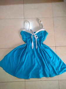 Victoria Secret Blue Summer Dress ⛱️☀️🥤🍒🏖️🍷