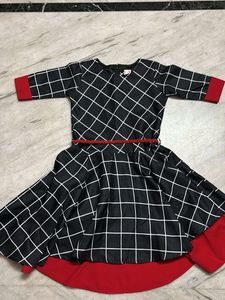 Girls Black & White Dress