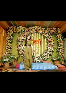 Elegant olive Green Ethnic co ord set