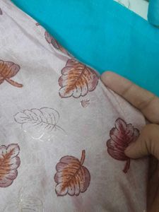 Leaf Print Button-Down Short Kurta