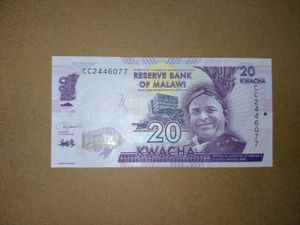 20 Malawian Kwacha banknote.