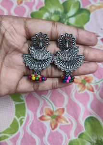 Peacock Jhumka Earrings