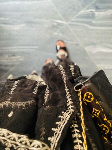 Elegant Black Embroidered Kurta Set