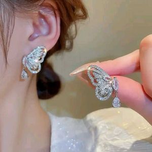 Diamond Butterfly Earrings