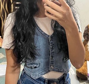 Zara Vintage Denim Vest