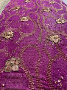 Dec Sale🔥Royal Purple Embroided Dupatta