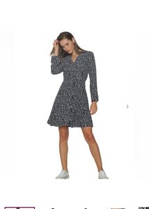 ONLYMicro Print Fit &amp; Flare Dress