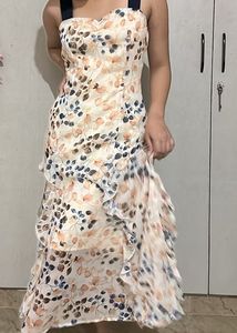 Floral Ruffle Long Dress