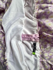 Lavender And White Sleeveless Jumpsuit