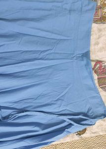 Blue Embroidered Skirt Set