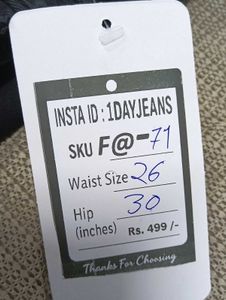 F@71 Size-26 Straight Jeans