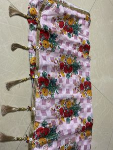 Printed  Linen kota Saree